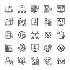 Passive Income Line Vector Icons 