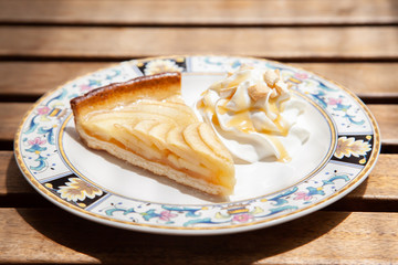 A piece of apple tart