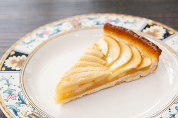 A piece of apple tart