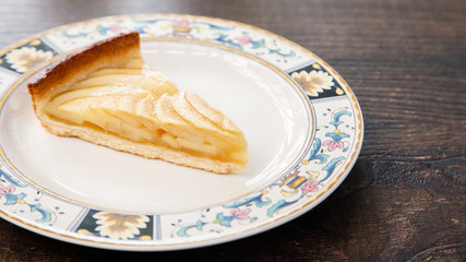A piece of apple tart