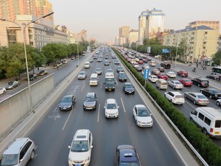 Busy road in Beijing , China
