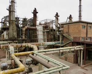 Old industrial buildings at 798 Art Zone, Beijing, China