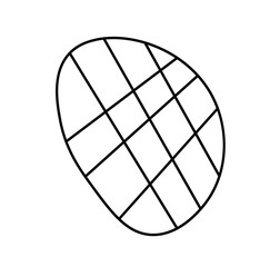 Vector mango with a black line.Simple food and cooking illustration in doodle style on a white isolated background hand drawn.Design for social networks,web,advertising,banners,menus,recipes.