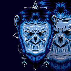Apes kong monkey logo