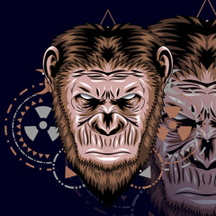 Apes kong monkey mascot