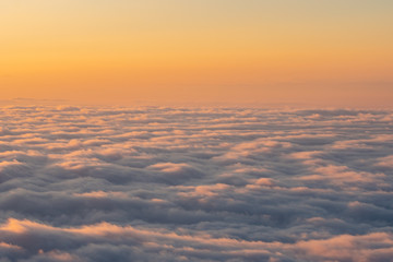 Obraz premium Beautiful view of sunset from Gomismta mountiain. Up in the air