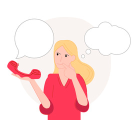 Cartoon flat girl with hand set vector illustration modern style 