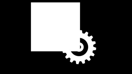 Spinning gears animation with transparent background setting icons 2