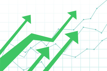 Obraz premium Graphs Rise To The Top on white background vector illustration 