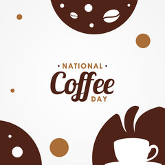 Happy Coffee Day Vector Design Illustration