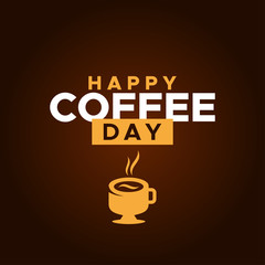 Happy Coffee Day Vector Design Illustration