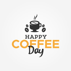 Happy Coffee Day Vector Design Illustration