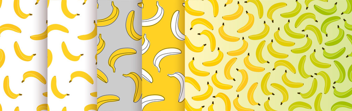 Bananas pattern background vector illustration 