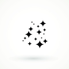 Shine icon, Clean star icon sparkling twinkling sparkles symbol Sparkle simple design Stars sign isolated on white background 