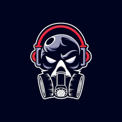 skullmask logo design eport for gaming and eport logos