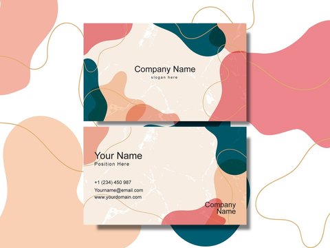 Abstract pastel corporate business card design