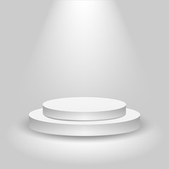 Empty stage podium