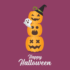 Halloween pumpkins invitation