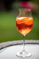 Aperol Spritz with orange is a perfect aperitif for a hot day