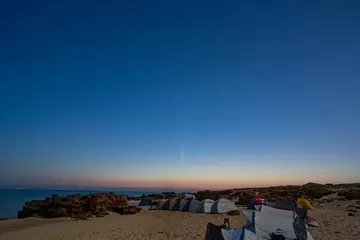 Photo sur Plexiglas Plage de Camps Bay, Le Cap, Afrique du Sud Panoramic view of seaside in north beach in,Tunisia, North Africa.