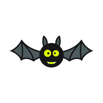 Cute Bat, Cartoon illustration for Halloween design