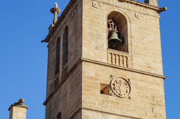 the bell tower of the church