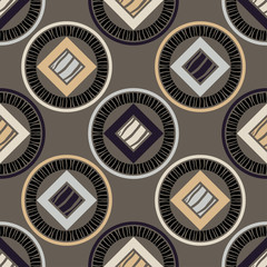 Design with Zebra stripes. Ethnic boho ornament. Seamless background. Tribal motif. Vector illustration for web design or print.