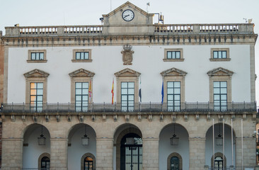 facade of the Town Hall building of Caceres