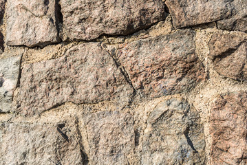 Detailed closeup of brown stone rock texture