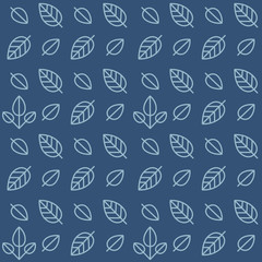Japanese Leaf Icon Vector Seamless Pattern