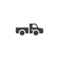 Pickup truck vector icon. filled flat sign for mobile concept and web design. suv truck glyph icon. Symbol, logo illustration. Vector graphics © alekseyvanin
