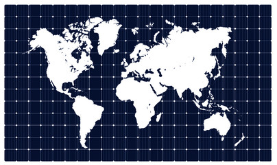 map of the world solar panels