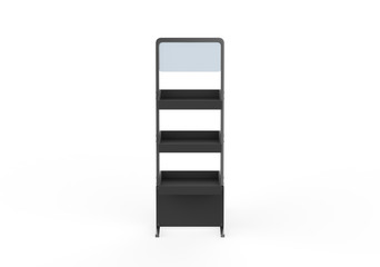 Display stand, retail display stand for product , display stands isolated on white background. 3d illustration