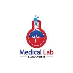 Medical Lab Logo Template Design Vector, Emblem, Design Concept, Creative Symbol, Icon