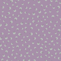 Fototapeta na wymiar seamless pattern, floral ornament, lilac background