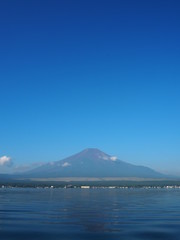 Mt. Fuji and lake yamanakako in Japan