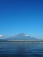 Mt. Fuji and lake yamanakako in Japan