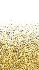 Round gold glitter luxury sparkling confetti. Scat