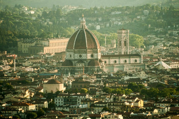 Fototapeta premium Italia, Toscana, Firenze, veduta della cattedrale e città.