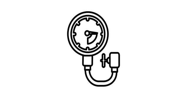 Fuel Manometer line icon on the Alpha Channel