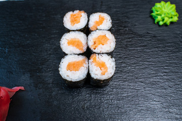 Delicious, juicy and appetizing maki with lolsem