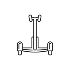 Electric gyroscooter black line icon. City transport rental. Pictogram for web, mobile app, promo. UI UX design element. Editable stroke