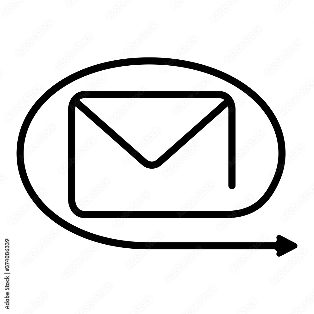 Poster Symbol icon forwarding messages, redirection, vector icon icon redirect, reroute sending messages to another recipient, resend