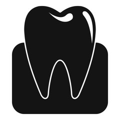 Healthy tooth icon. Simple illustration of healthy tooth vector icon for web design isolated on white background