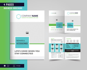 4 Pages Business Brochure Template Design