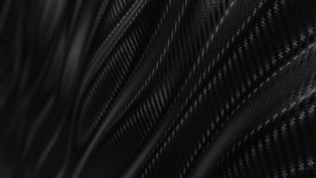 Carbon wave soft pattern background. Seamless motion loop. 3D animation