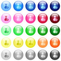 Download user account icons in color glossy buttons