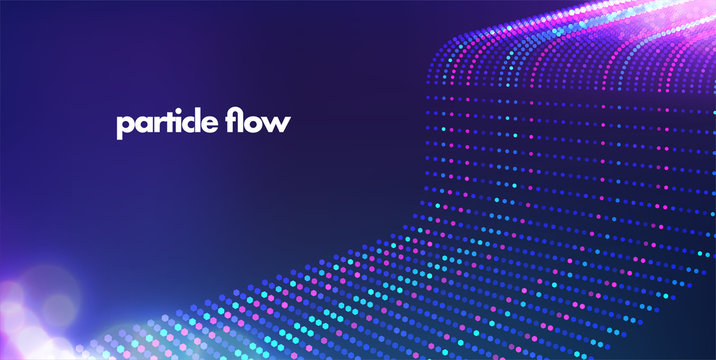 Particles dynamic line flow