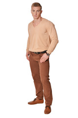 Fototapeta premium Portrait of handsome young man wearing casual clothing