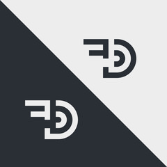 Letter FD Logo Icon Design Template Element
